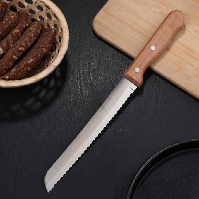 Tramontina Нож кухонный для хлеба Dynamic, лезвие 20 см, с деревянной ручкой 2722328