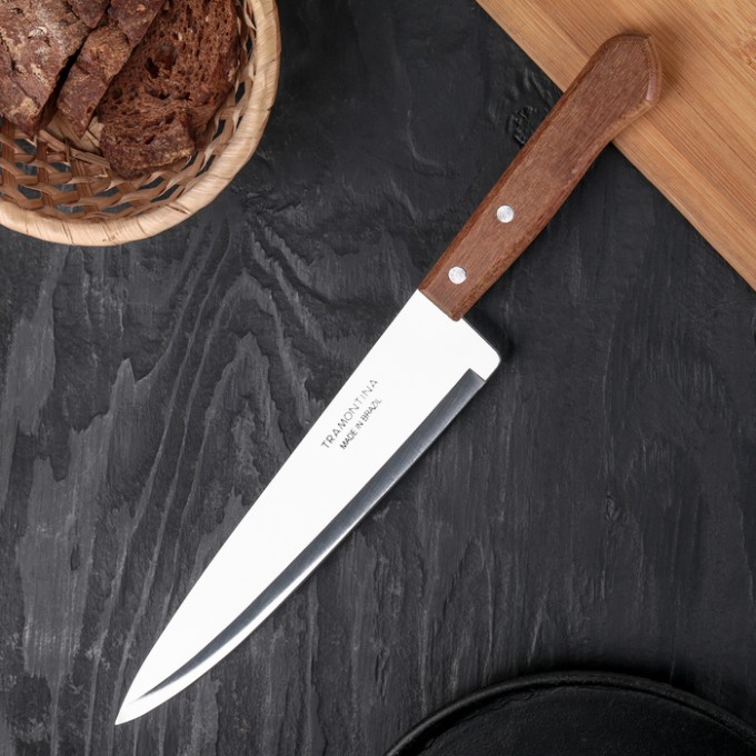 Нож куxонный поварской Universal, лезвие 22,5 см, сталь AISI 420, деревянная рукоять 2722363