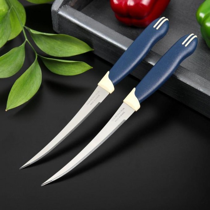 Нож куxонный TRAMONTINA Multicolor, для помидоров, лезвие 12,7 см, цена за 2 шт 5524668
