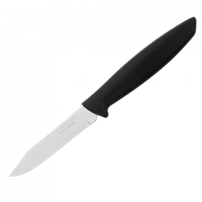 Нож TRAMONTINA Plenus овощной 8см, черная ручка, 2 штуки 871-051-2