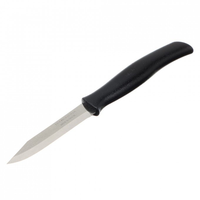 Нож TRAMONTINA Athus овощной 8см, черная ручка, 12 штук 871-160-12