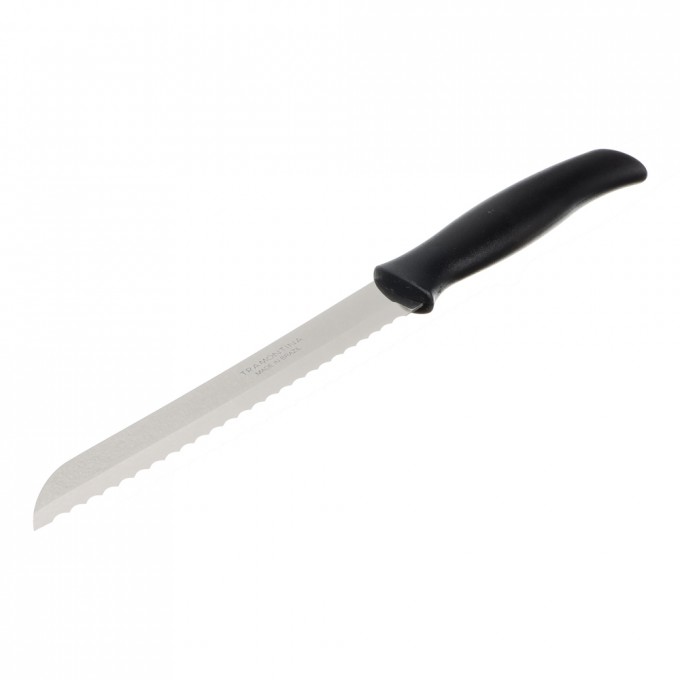 Нож TRAMONTINA Athus для хлеба 18см, черная ручка, 12 штук 871-162-12